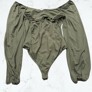 Le Lis Sage Green Bodysuit Long Sleeve